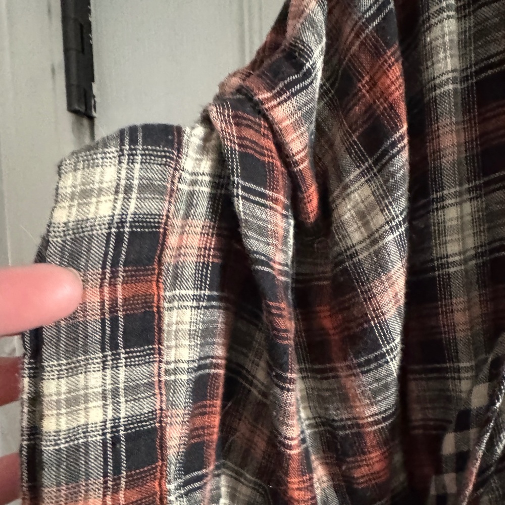 Nicholas K Orange, Cream and Black Plaid with Gingham Tunic - Sz Small - Picture 5 of 9